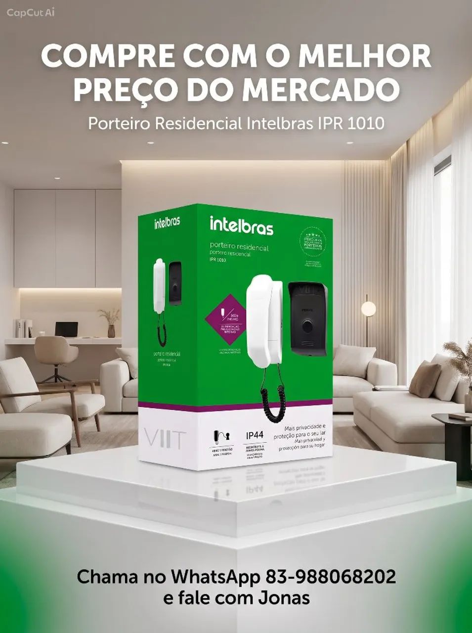 INTERFONE PORTEIRO RESIDENCIAL  - Foto 2
