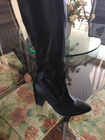 Bota com salto / cano longo / feminina - Foto 4