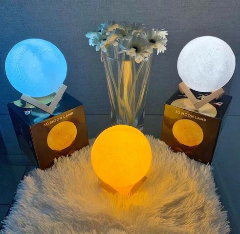 Luminária Abajur Lua Cheia 3d Touch A Maior C/ Nf E Garantia - Foto 2