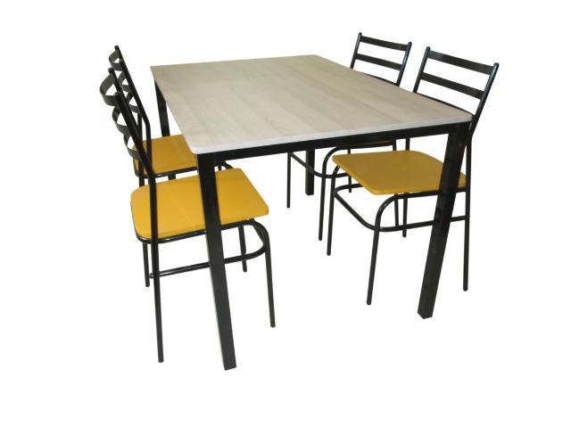 Mesa retangular c/4 cadeiras para refeitório,restaurante,lanchonete,buffet e hamburgueria