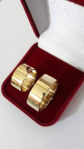 Aliança moeda antiga noivado ou casamento  - Foto 3