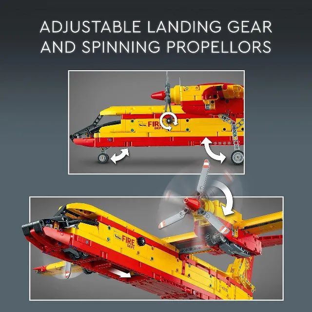 Lego Technic Avião De Combate Ao Fogo 42152 - Foto 5