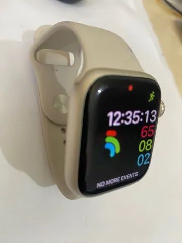 Apple Watch 7 41mm prata vitrine bateria 95% starlight brio - Foto 2