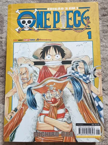 Livro Mangá One Piece 3 em 1 Novo Lacrado em Português 84,90- Vol