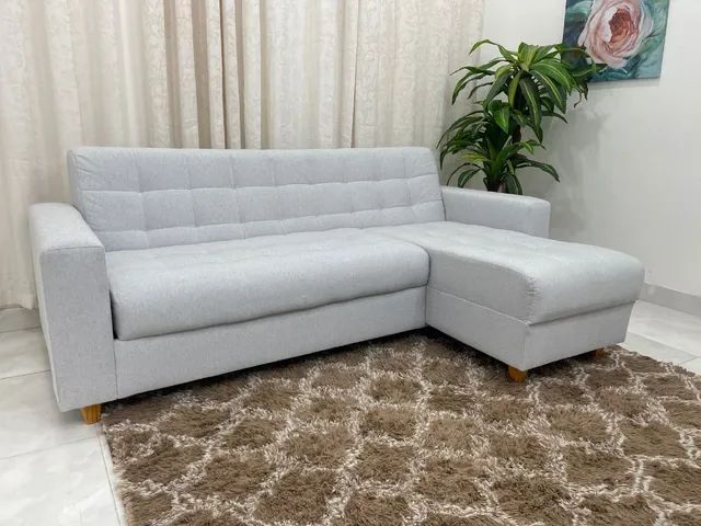 SOFÁ COM CHAISE SUPER DESIGN CONFIRA!! LO625