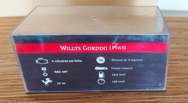 Coleção Carros Inesquecíveis Miniatura Willys Gordini 1965