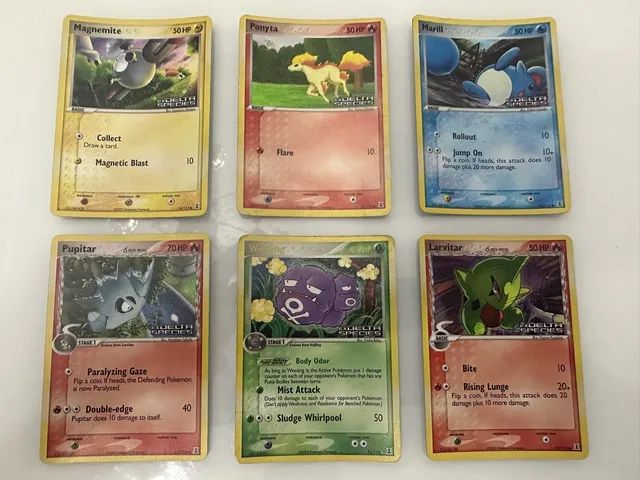 Lote de 7 Cartas de Pokémon Reverse Foil - Slightly Played em inglês