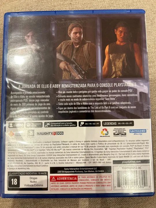 The Last Of Us Part Ii Remastered Ps Jogos De V Deo Game Boqueir O Curitiba Olx