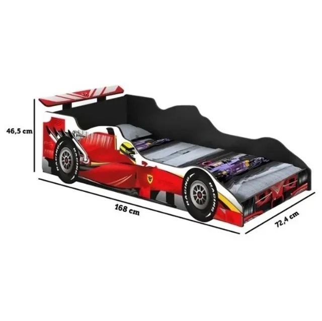 Cama Infantil Fórmula 1 - Vermelho - Foto 2