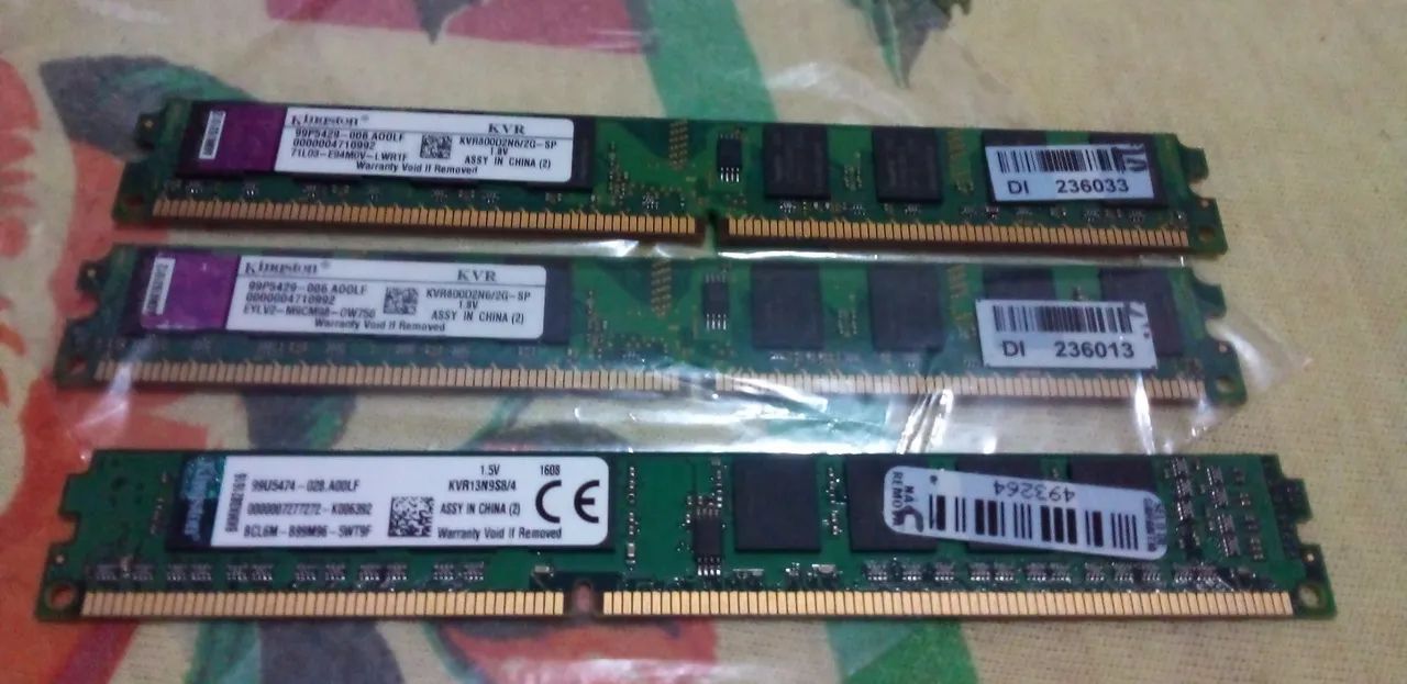 Kit 3 pentes de memória para PC Kingston - Foto 2