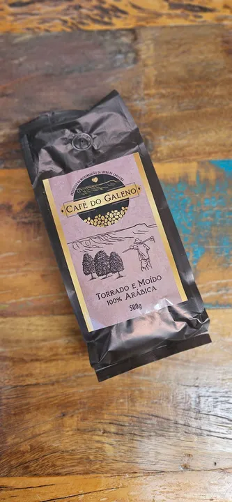 Café do Galeno, torrado e moído 500g. Produzido na microrregião da Serra da Canastra
