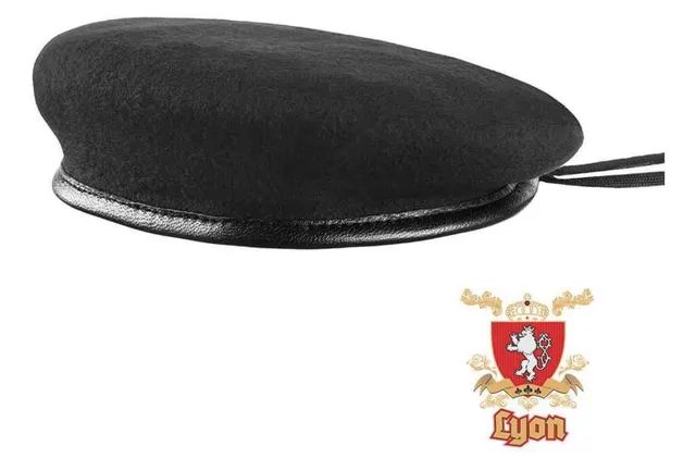 Boina Francesa Lyon Invictus Tático Militar. Cor preta. Tamanho 57.