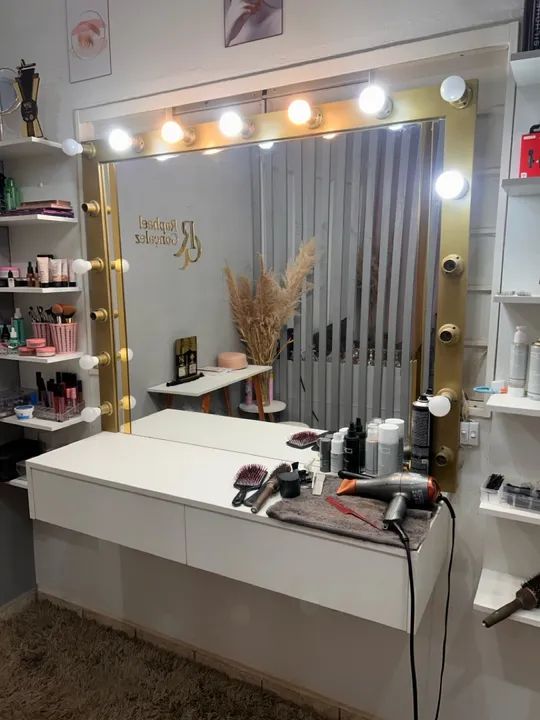 Bancada camarim completa Studio - Escrivaninhas e Penteadeiras - Parque ...