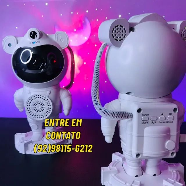 Projetor De Luz Estrela Galáxia Astronauta Com Controle E Rotação-Entregas 9h as 22h - Foto 4