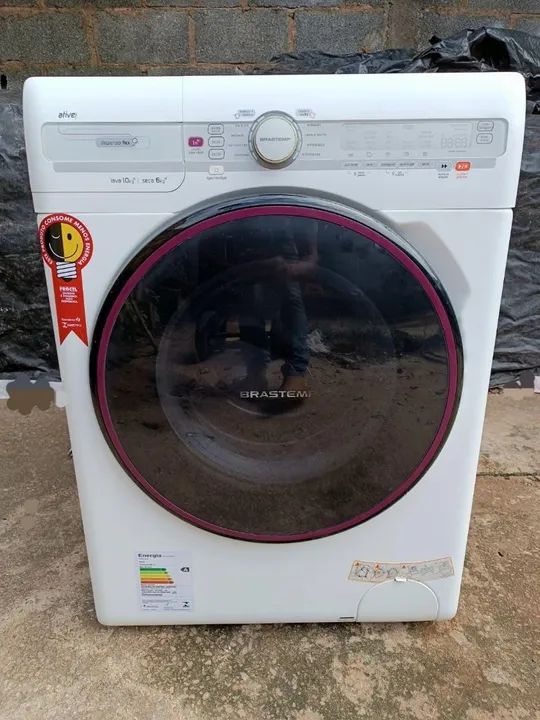 Lava e Seca Brastemp 10kg inverter painel Touch-screen luz interna aclive entrega 