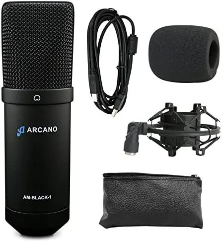 Microfone Arcano Am-black-1 Condensador Cardioide Cor Preto - Foto 2