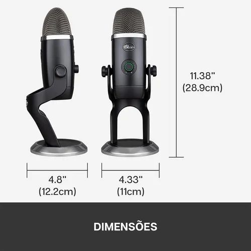 Microfone Blue Yeti X USB Condensador - Foto 4