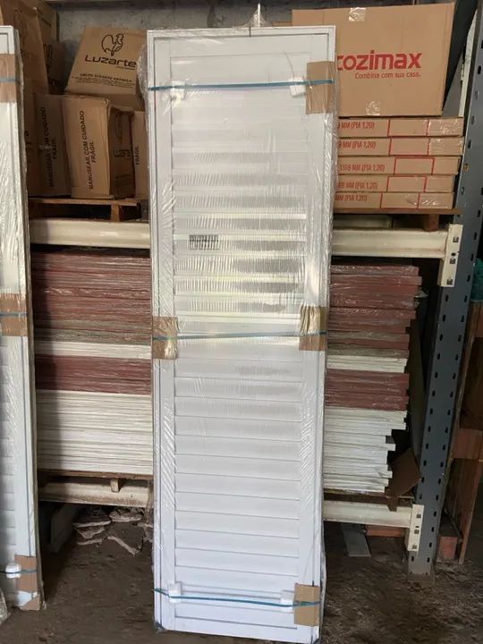 Porta Alumínio Veneziana Branca  - Foto 2