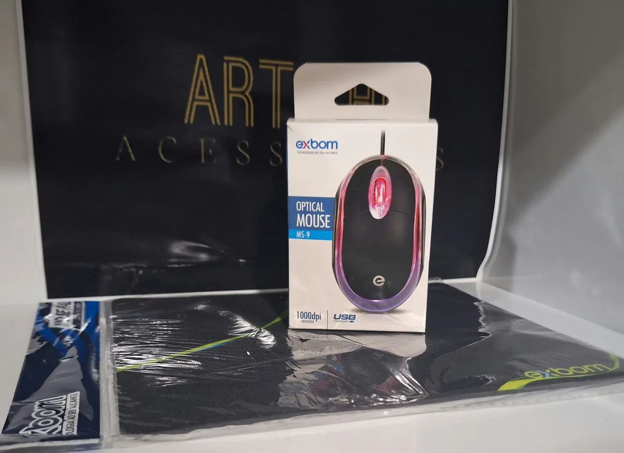 2 kits exbom: mouse e mouse pad 