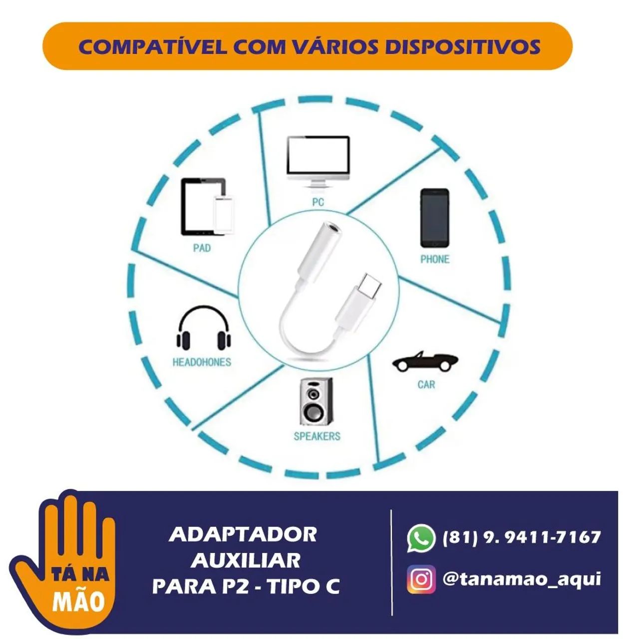 Adaptador fone P2/C - Foto 3