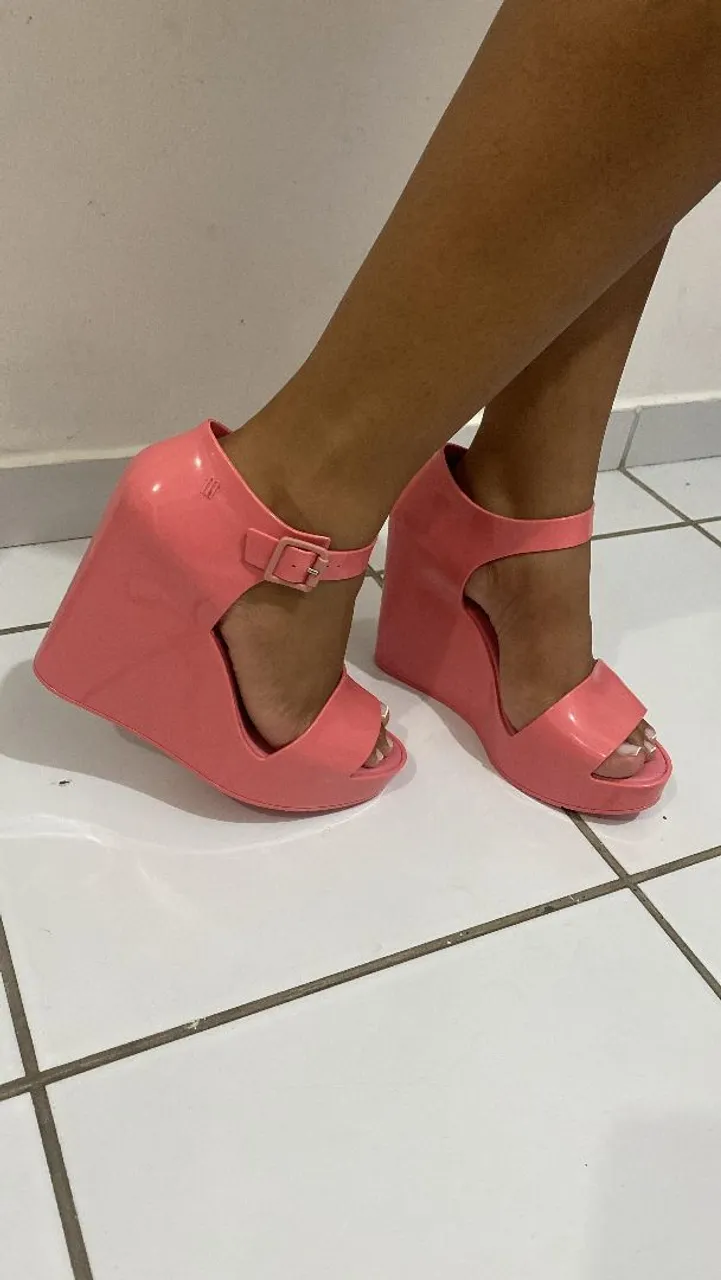 Sandália Melissa Wedge Rosa