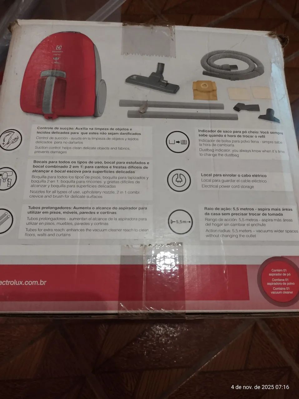 Aspirador de pó Eletrolux nano, semi novo, pouco uso