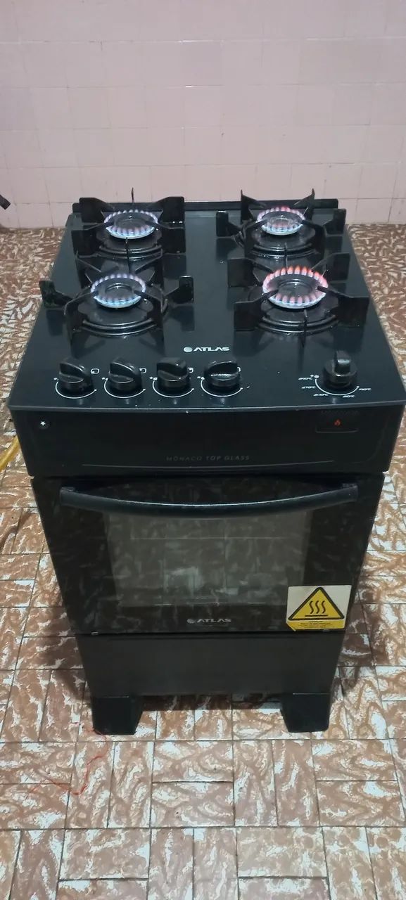 Fogão Atlas Monaco Top Glass 4 Bocas
