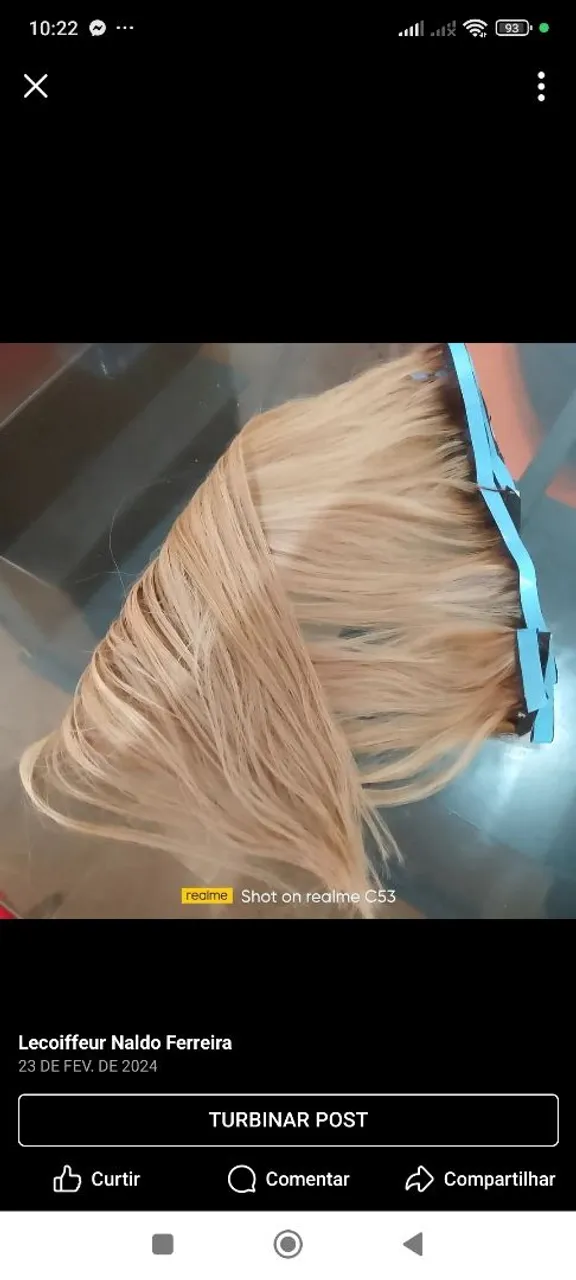 Mega Hair Loiro Claro - 100% Humano na fita adesiva incluso colocação
