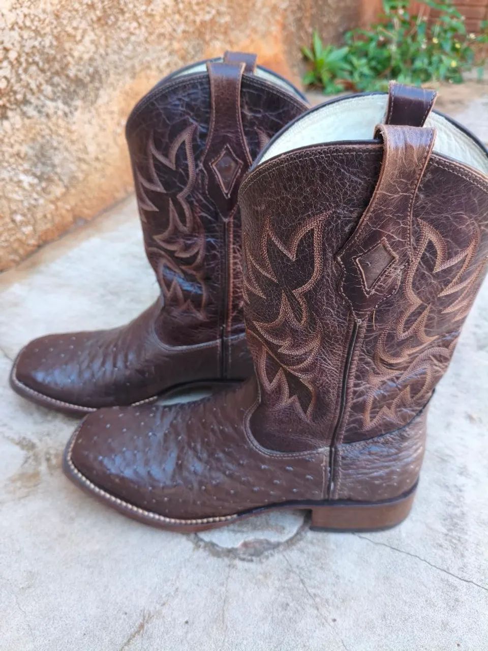 Bota Goyazes, couro de avestruz, 1300,00, 42 - Foto 5