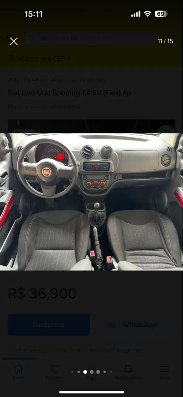 Vendo no boleto Uno Sporting1.4 flex 8v - Foto 4