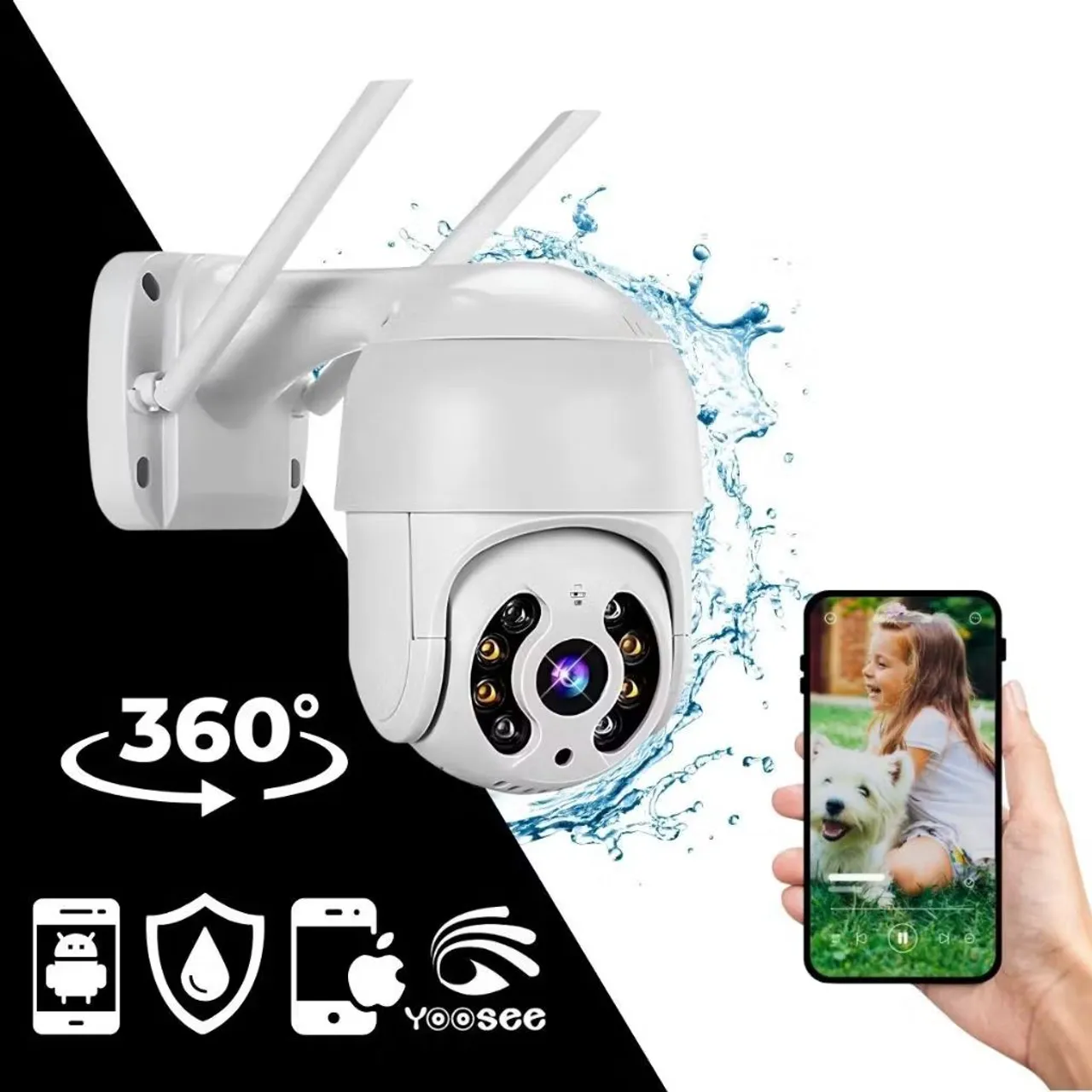 Câmera de Segurança Wi-Fi 360° HD - Monitoramento Remoto