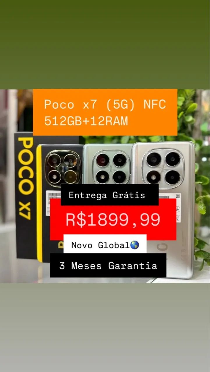 Celular Poco x7  5G NFC 512/12 Lacrado Global Entregamos Rapidinho 