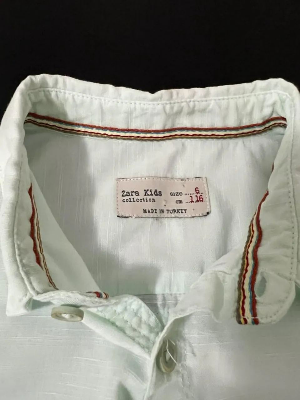 Camisa Zara Kids Tamanho 6