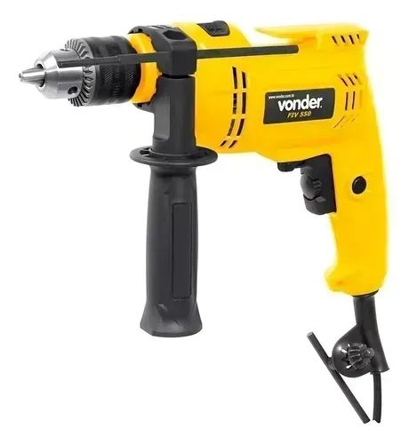 Furadeira com Impacto Reversível 550w Profissional 1/2" FIV550N Vonder - Foto 2