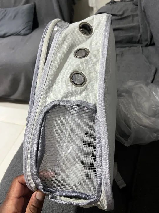 Mochila Pet cinza - Foto 4