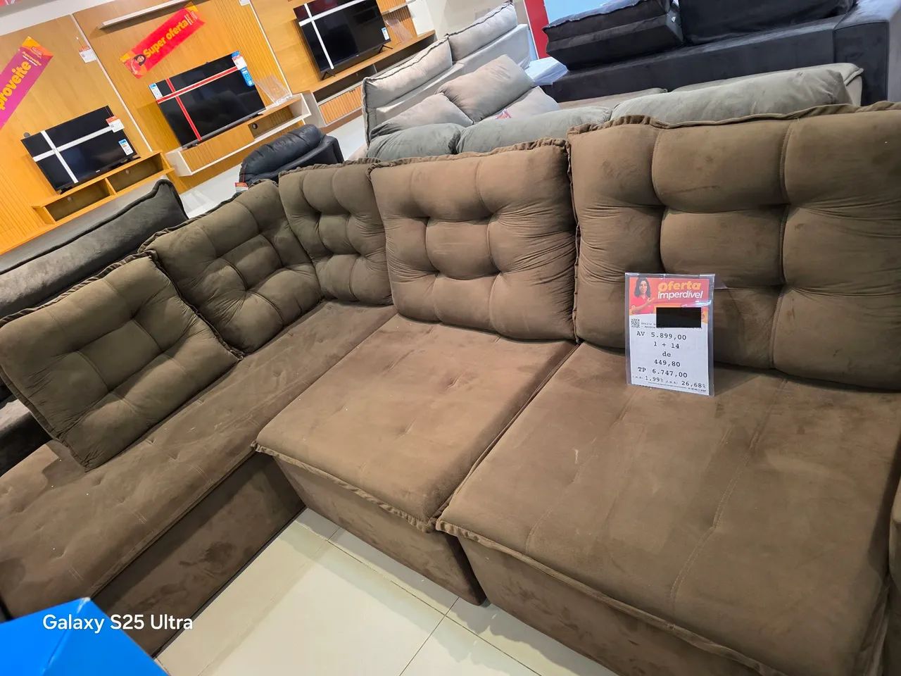 Sofá retrátil de Canto Luxo 5 lugares  - Foto 5