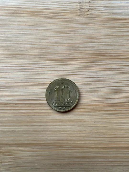 Moedas 10 centavos 1944 e 1945 com e sem sigla - Foto 5