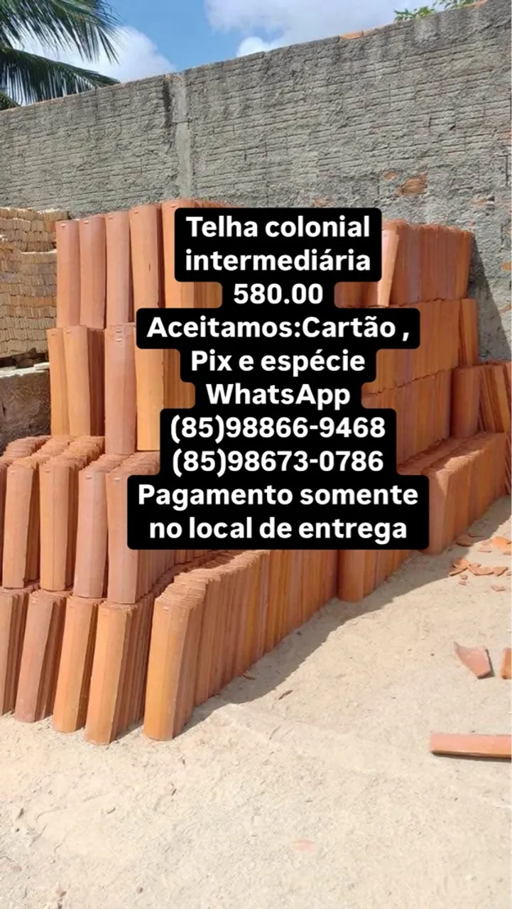 Telha colonial intermediária - R$580,00