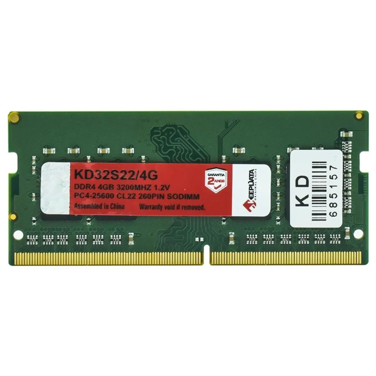 Memoria Para Notebook Keepdata, 4GB, 3200MHz, DDR4 - Kd32s22/4g
