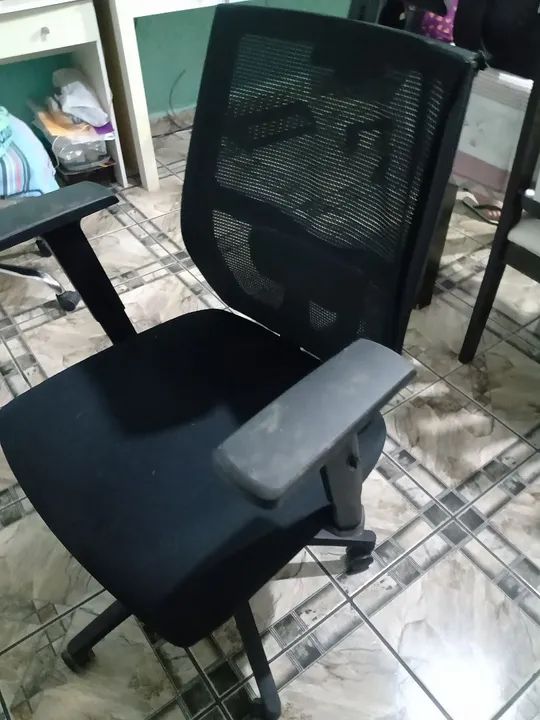 Cadeira de Escritório Giratória com Encosto de Malha - Foto 3