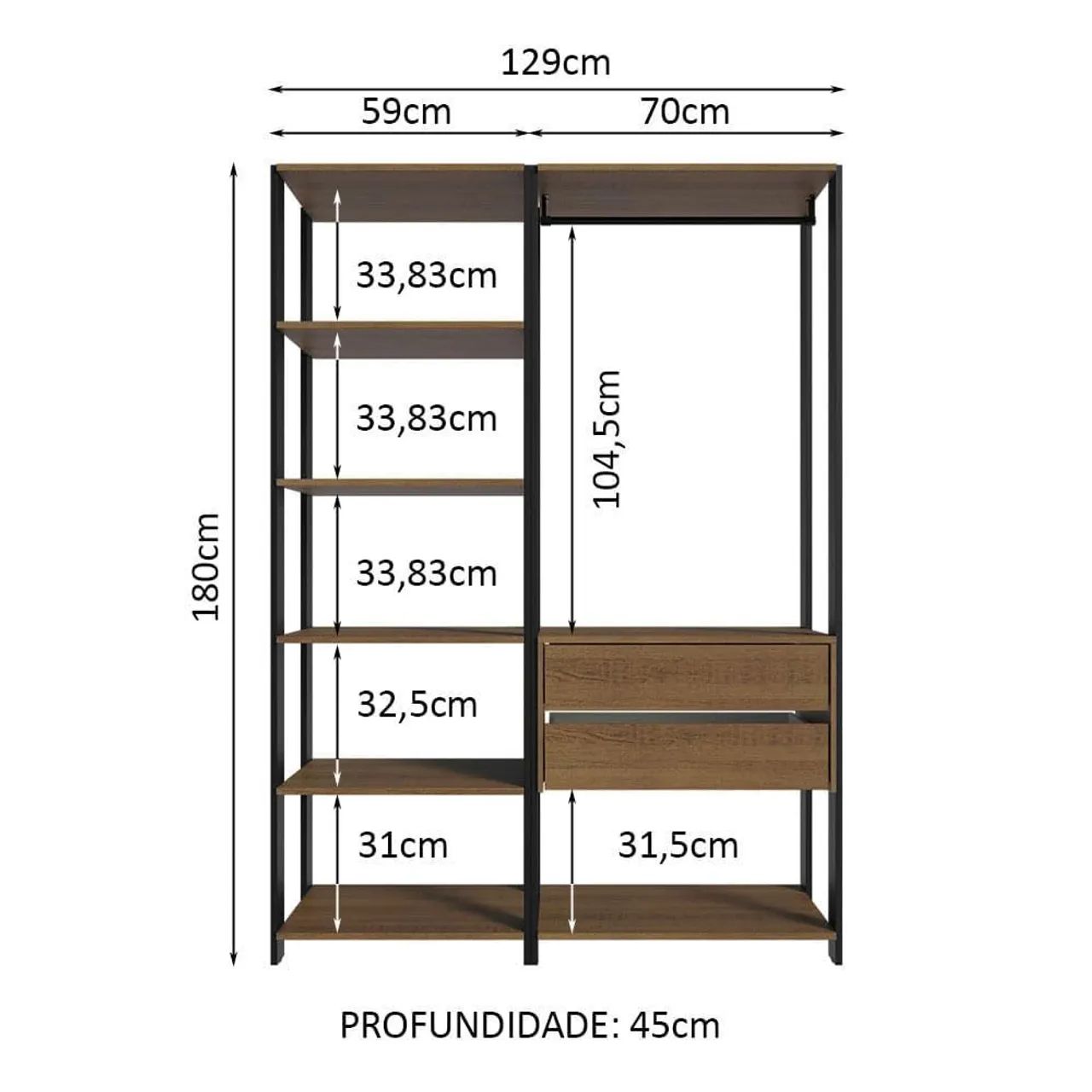 Guarda-Roupa Closet Moderno e Funcional - Foto 2
