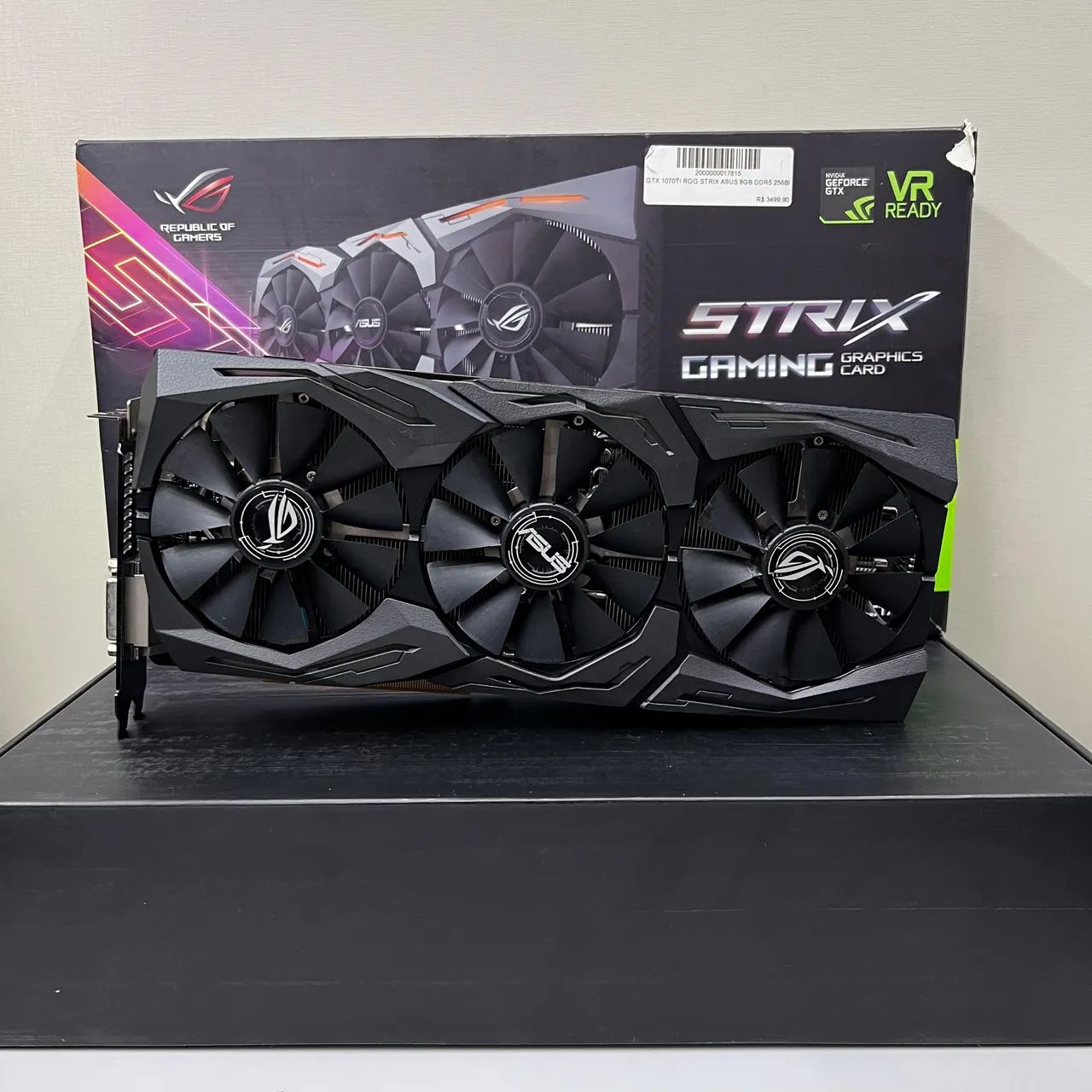 ASUS ROG STRIX GeForce GTX 1070 Ti 2枚 Placa de Vídeo ASUS GeForce GTX 1070 Strix 8GB GDDR5 256-bit PCI-E