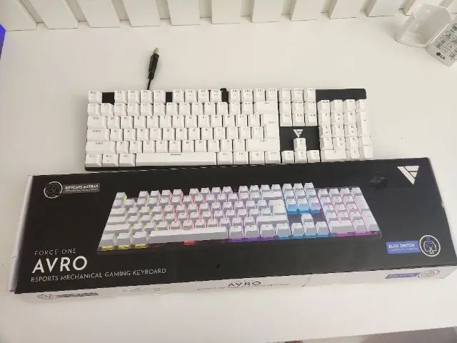 Teclado mecânico avro force one swtich azul64842049163521120