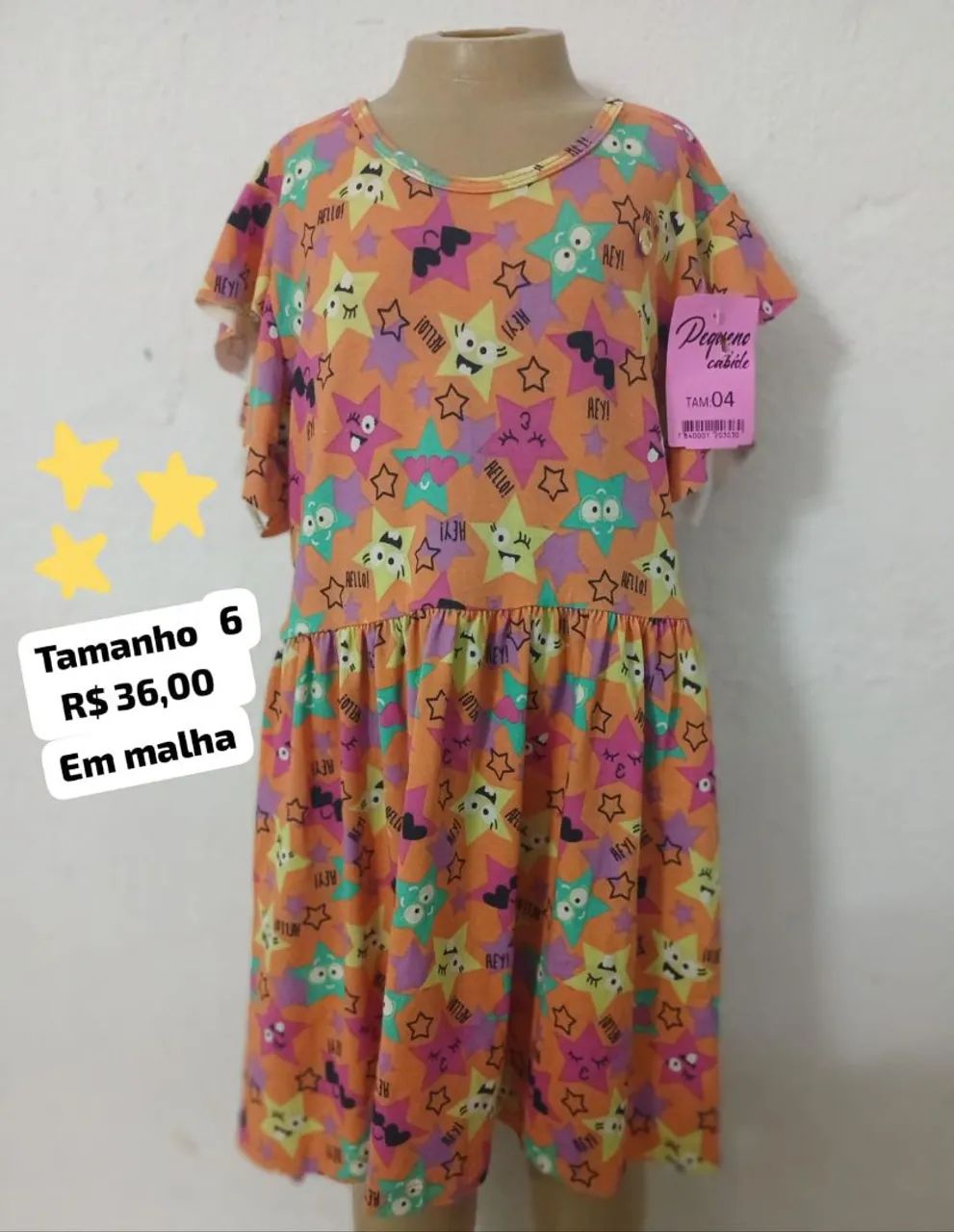 Vestido Infantil em malha conforto e qualidade  - Foto 2