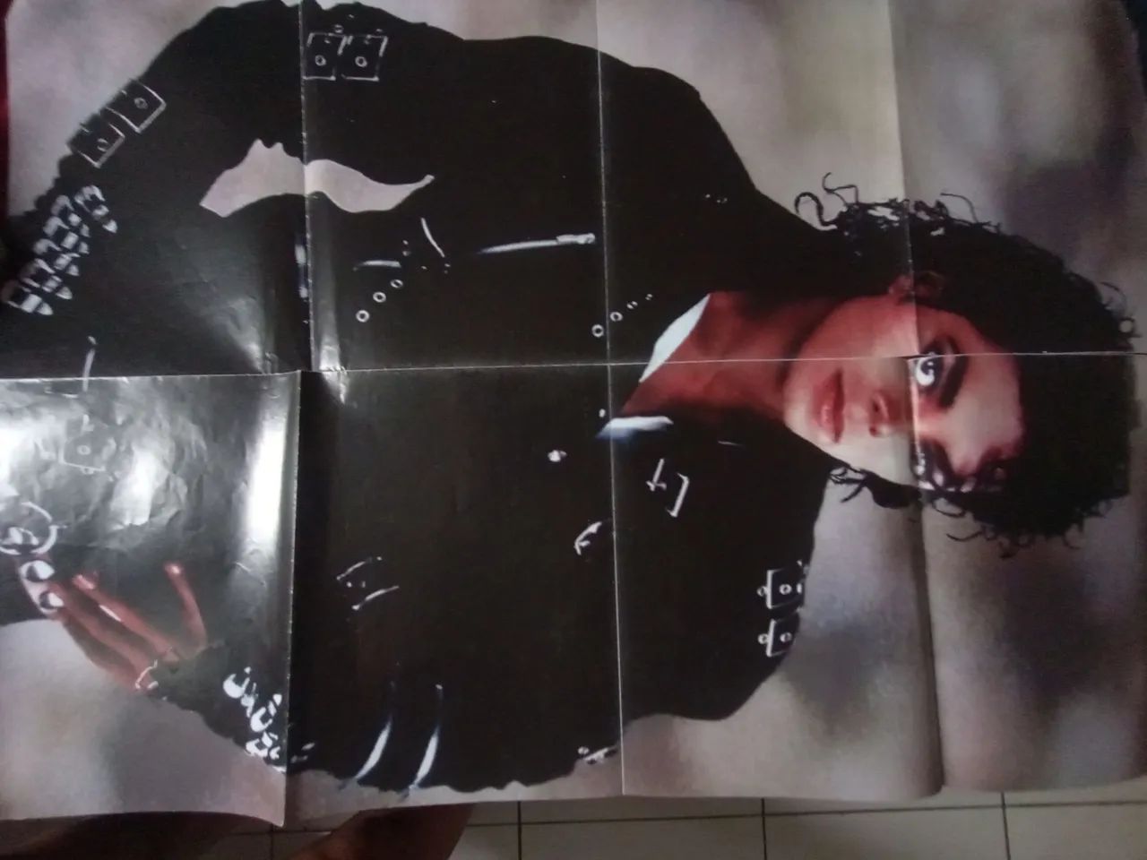 Encarte /poster gigante Michael Jackson antigo - Foto 4