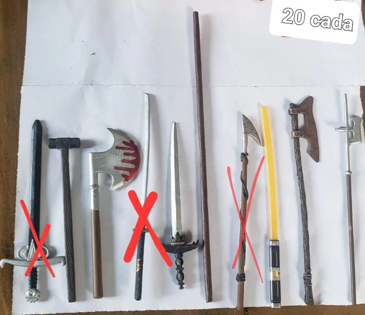 2 espadas Acessorios para action figure facas Espadas katanas bainhas tacos Brinquedo - Foto 4