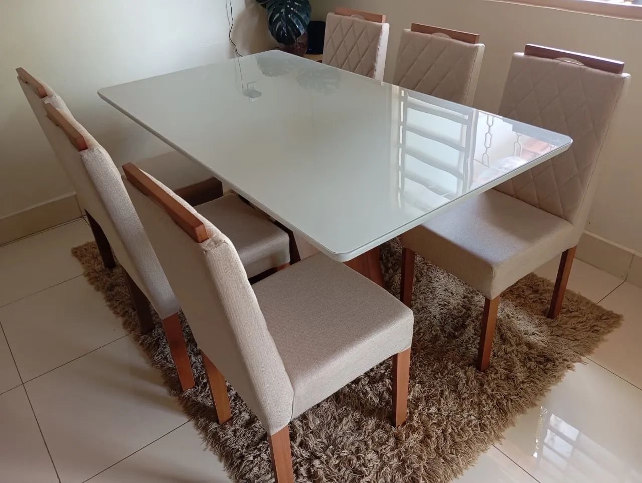 Mesa de jantar pintura laca e madeira  - Foto 3