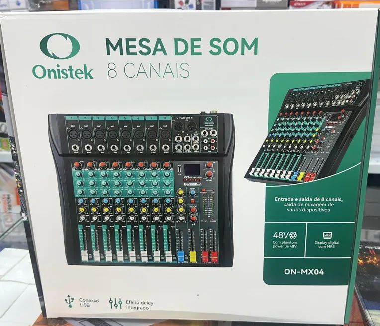 Mesa De Som Onistek 8 Canais - Perfeita para suas mixagens!