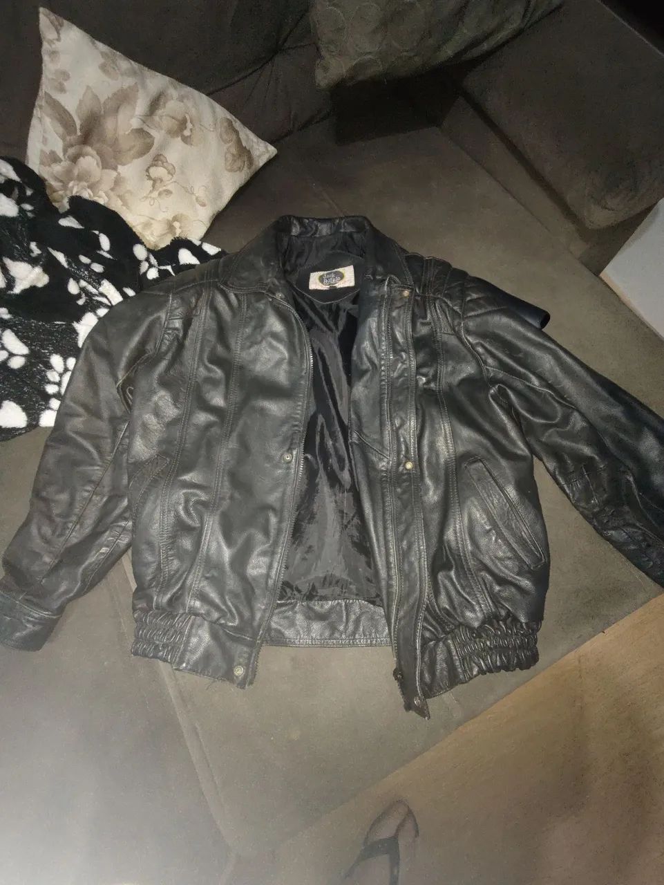 Jaqueta masculina couro de búfalo moto/esporte Roupas Country