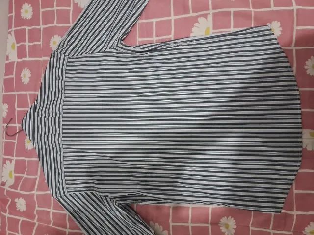 Camisa Social Branca com listras - Foto 4